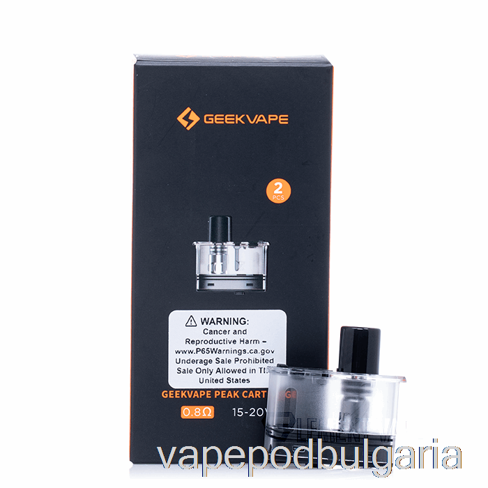 Vape 10000 Дръпки Geek Vape Peak Replacement Pods 0.4ohm Peak Pods